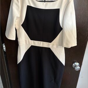 Elegant Black and White Dress